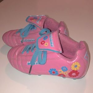 Pink Floral Vizari Soccer Cleats Toddler Girl Sz 9